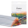 MARCO Colored Model 7120 Includes Brush For Painting and Artists Perfect for School Preparation and Small and Planners Water-Based Pencils, 36-Color