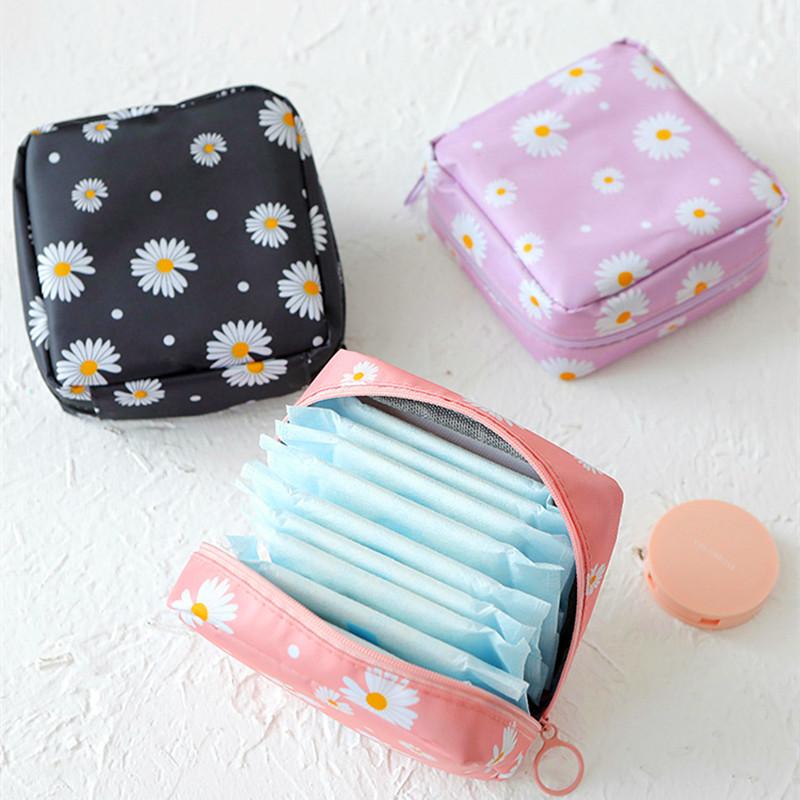 Женская сумка для хранения тампонов, водонепроницаемая мини-гигиеническая салфетка, сумка для туалетных принадлежностей, дорожная косметичка, косметичка, кабель для передачи данных, женская сумка