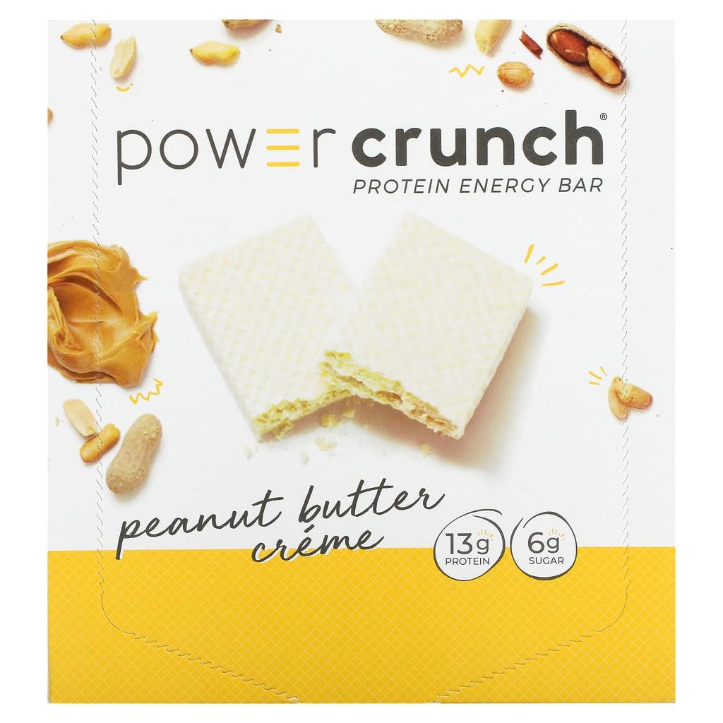 BNRG Power Crunch Protein Energy Bar, Original, Peanut Butter Cream, 12 Bars, 1.4 Oz (40 G) Each