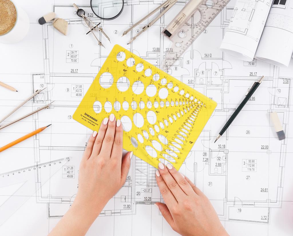 Traceease Простой пластиковый трафарет для журнала, символы кельтских узлов, акриловая трафаретная линейка, 19 см x 11,4