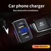 Car Charger Socket Adapter Dual USB Ports Fast Charger Socket with Voltage Display for Toyota 12V-24V Auto Accessories 40X22mm