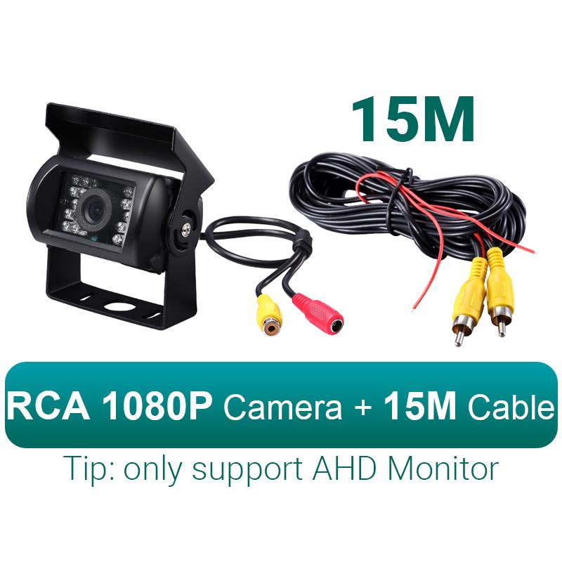 AHD 1080P Камера заднего вида для грузовика, сверхпрочная, 18 светодиодов, ИК ночное видение, водонепроницаемая, камера заднего вида для транспортного средства, для грузовиков/прицепов/пикапов/фургонов