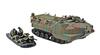Aoshima Bunka Kyozaisha Military Model Kit Series SP Ground Force Amphibious Vehicle Command Communication Type Assault Plastic Model 1/72