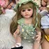 Lifelike 55 CM 22 Inch Long Hair Girl Soft Silicone Reborn Baby Doll Toy Realistic Princess Toddler Bebe