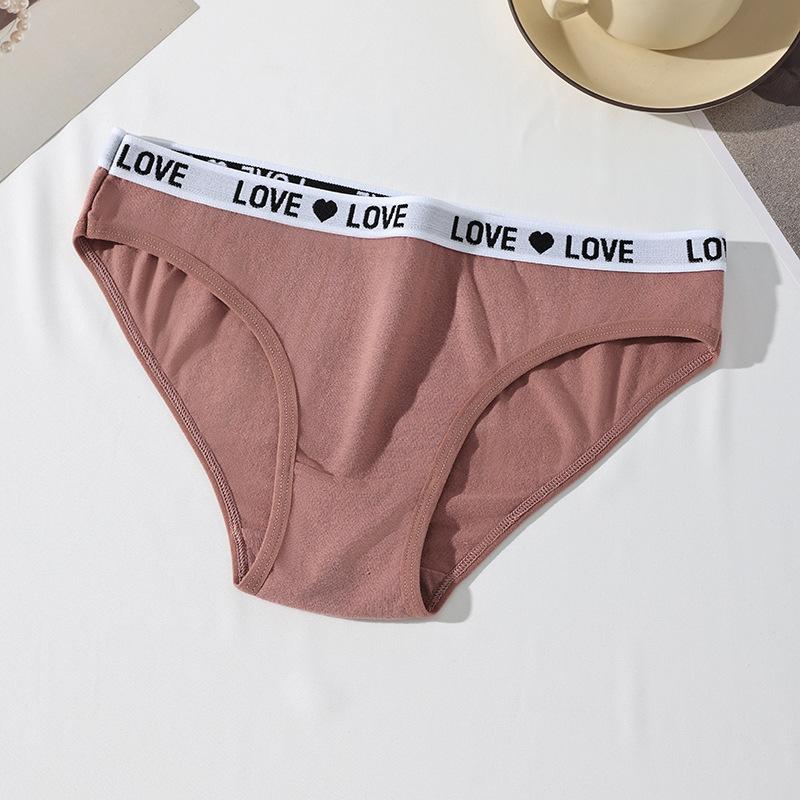 1/7Pcs/Set Women's Cotton Panties Sexy Soft Striped Underpants Cute Letter Girls Briefs Female Breathable Stretch Lingerie