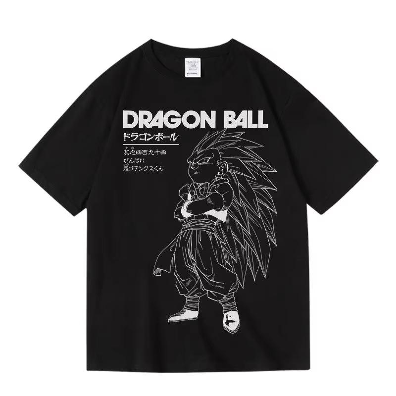 Dragon Ball Anime Tenx Japanese Dragon Ball Cartoon Anime Retro Vintage Cotton Short Half Sleeve T-shirt for Unisex and Women