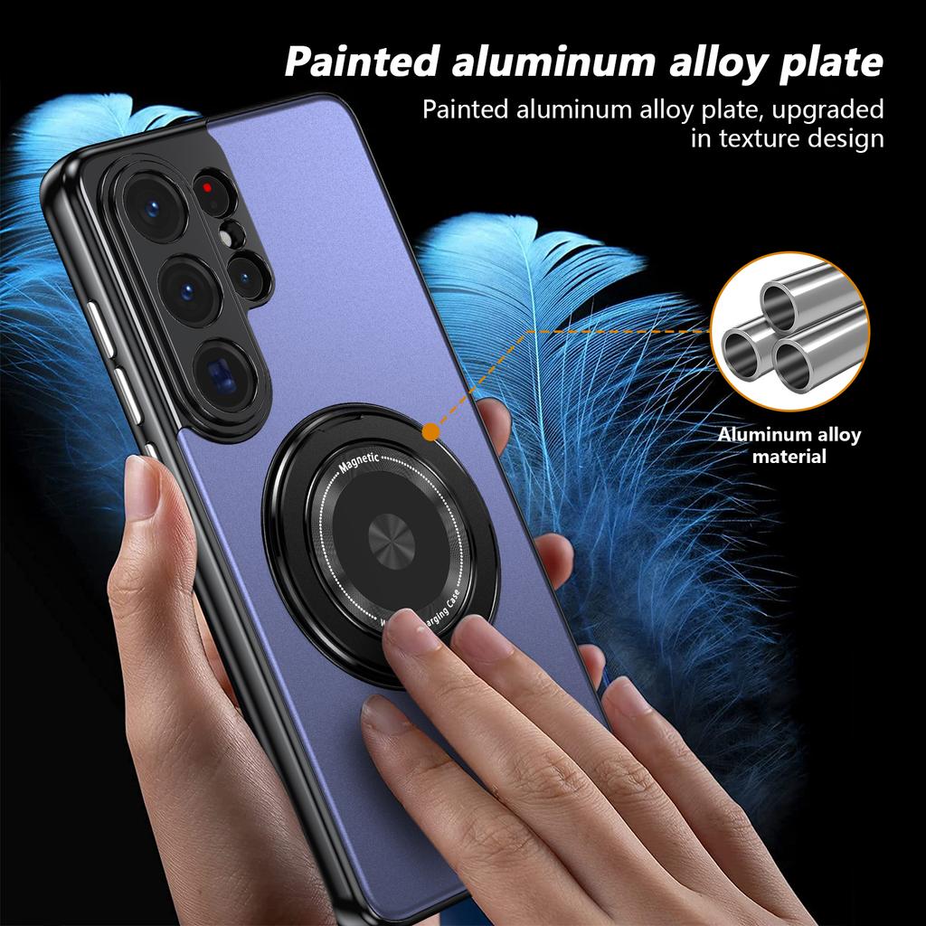Металлический чехол-подставка с вращением на 360° для Samsung Galaxy S26 Ultra S26+ Plus 5G, магнитная крышка с защитой объектива камеры