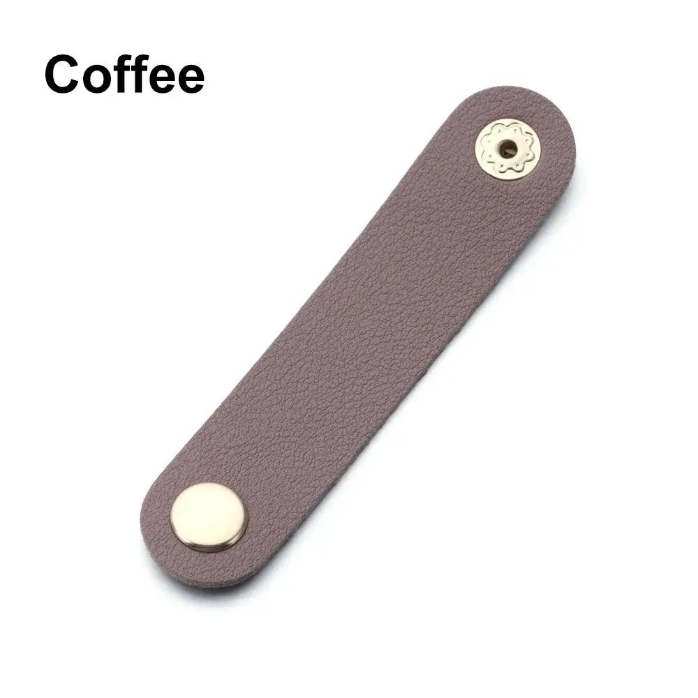Cable Organizer Leather Wire Binding Data Cable Tie Management Bobbin Winder Marker Holder Tape Lead Straps Cord Holder