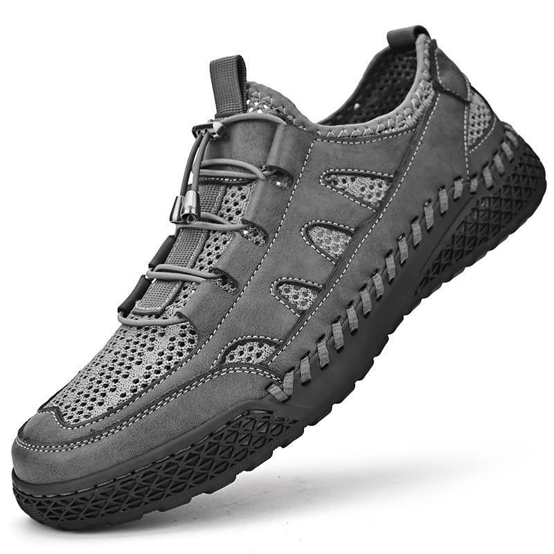 Модная уличная мужская легкая обувь, высококачественная мужская мягкая спортивная обувь, дышащая модная сетчатая обувь для бега, удобные мужские слипоны