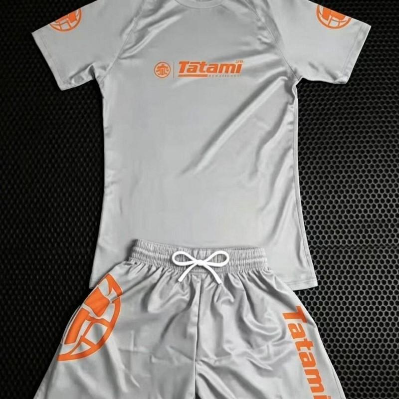2026 Black Jiu Jitsu Training T-Shirt Shorts Set Mens Breathable Martial Arts Sports Outfit