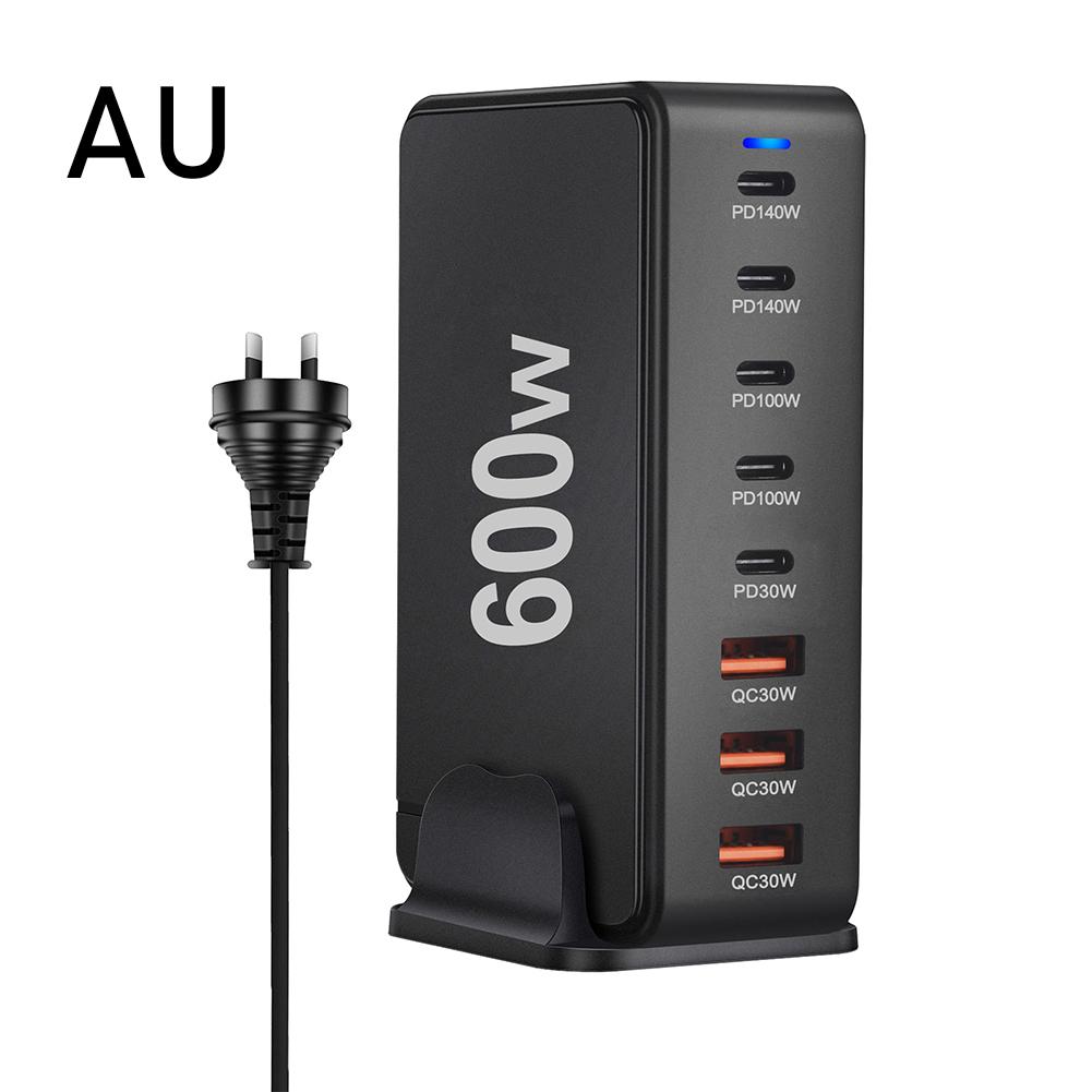 600 Вт GaN зарядное устройство 8 портов USB Type C настольная станция быстрой зарядки US/UK/EU/AU адаптер вилки для iPad ноутбук