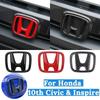 ABS Carbon Fiber for Honda Civic 10th 2016-2020 Inspire Car Front Grille Rear Trunk Steering Wheel Emblem Stickers Accessories