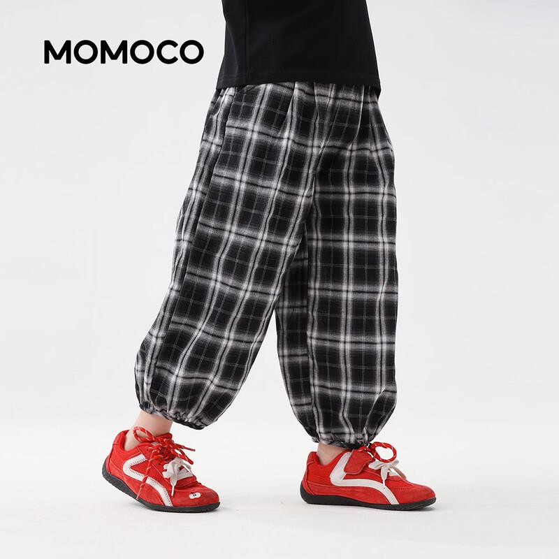 MOMOCO Boys' Summer Thin Plaid Crop Casual Pants