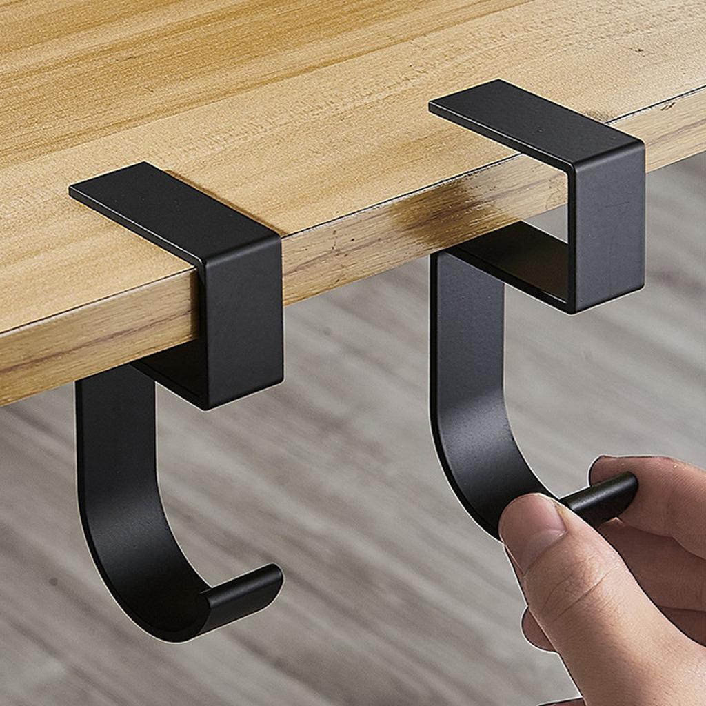 Movable Desk Hook for Hanging Backpacks Metal Schoolbag Hanger Easy Install Bag Hanger for Students and Office Workers