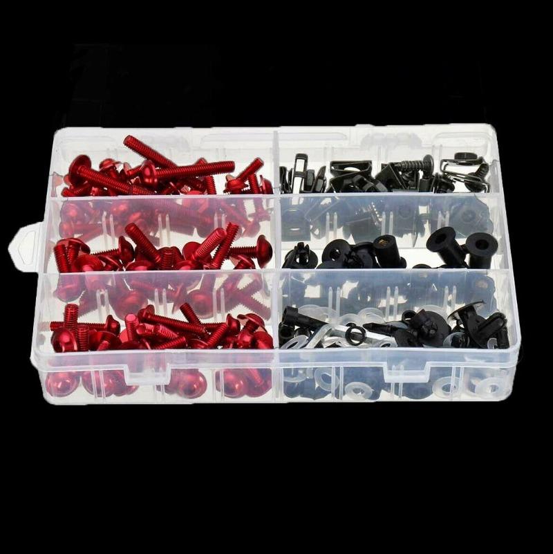 223 шт. Полный комплект болтов обтекателя Крепежные клипсы Набор гаек и винтов Подходит для YZFR1/R3/R6 R25 FZ1/6/8 MT NMAX TMAX XMAX XJR FJR