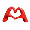 Love Heart Hand Figurine Heart-shaped Gesture Resin Statue Sculpture Home Office Wedding Party Desktop Decoration Ornament