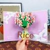 3D Fold Out Butterfly Flower Greeting Card Handmade High Quality Paper  Up Card for Graduation Business Holiday Gifts