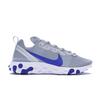React Element 55 Pure Platinum Racer Синие мужские кроссовки Wolf-Grey White BQ6166-005