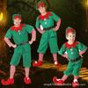 Santa Claus Costume Elf Christmas Outfit for Family Clothes Men Women Xmas Santas Elves Cosplay Green Red Fancy Dress