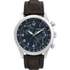 TIMEX Waterbury Traditional Fly-back Watch, Black Dial, Stainless Steel, Mineral Glass, Quartz Movement, Men's, Brown, TW2W47900