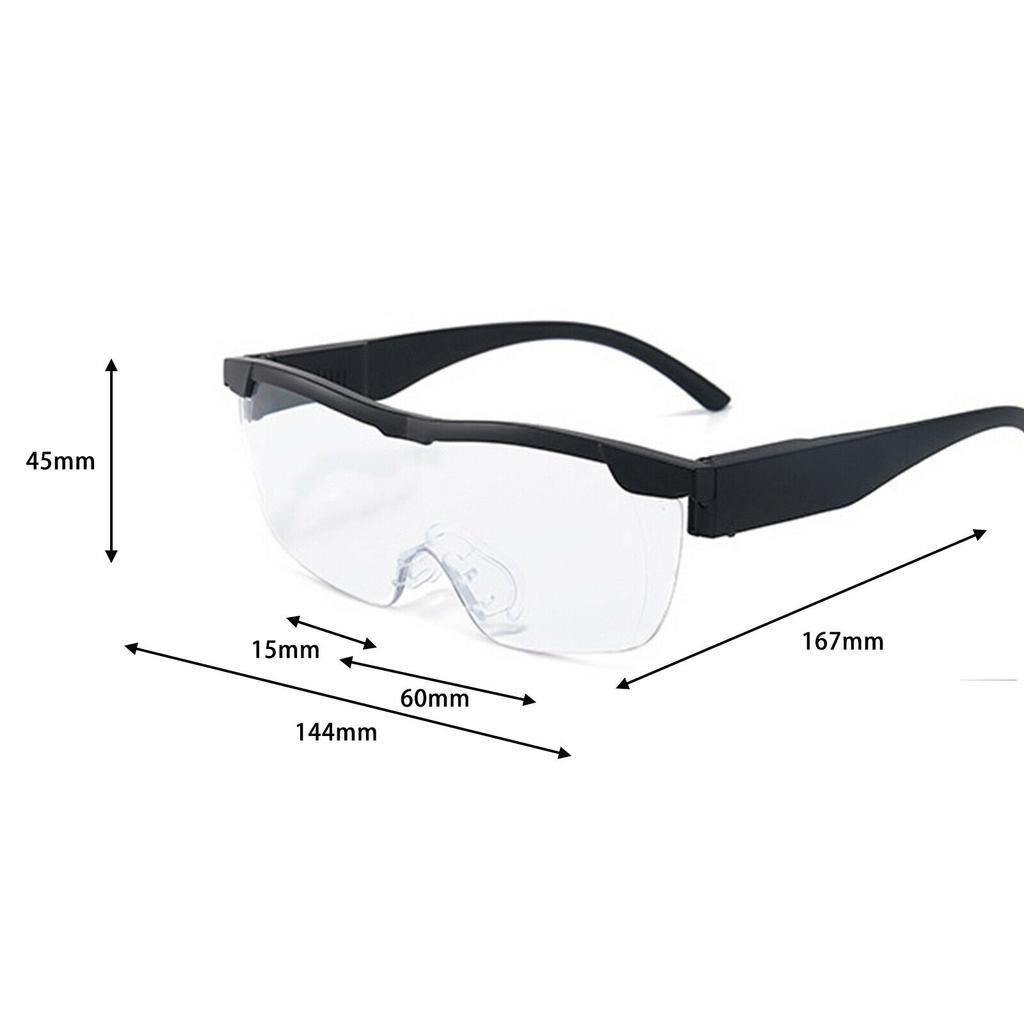 Лупа без помощи рук, лупа 180% со светодиодом для чтения, шитья, родителя