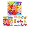 Boxed Puzzle Children's Toys, Food, Animals, Dinosaurs, Cars, Various Themes,Matching, Puzzle Puzzle Board, Cartoon Design, Wooden Puzzle