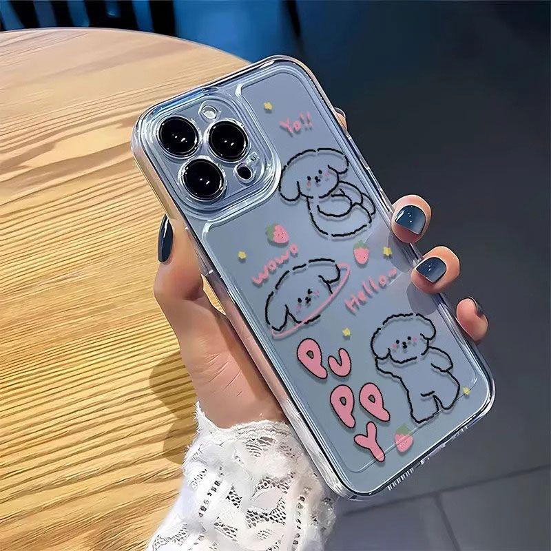 Милый и счастливый пес Чехол для мобильного телефона iPhone11Promax прозрачный и подходит для Apple 11promax space case 11.