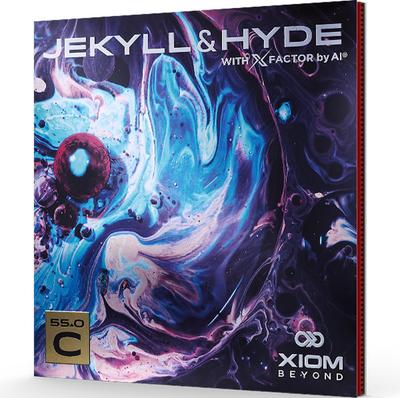 XIOM Jekyll Hyde Настольный теннис Слегка мягкий Размер 850037 и Резина C55.0, Липкая, Накладка, Черный, 2.1,