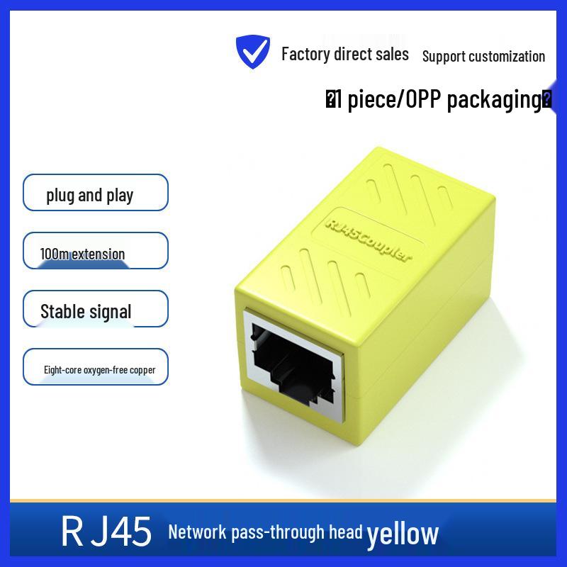 RJ45 Gigabit Network T-Adapter Splitter Extender