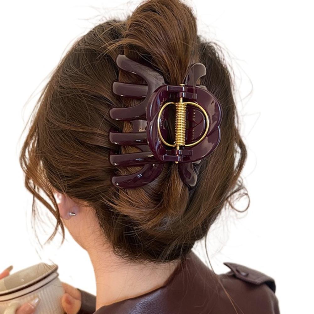 Funny Pumpkin Hair Claw Large Shark Clip Simple Hair Grab Daily