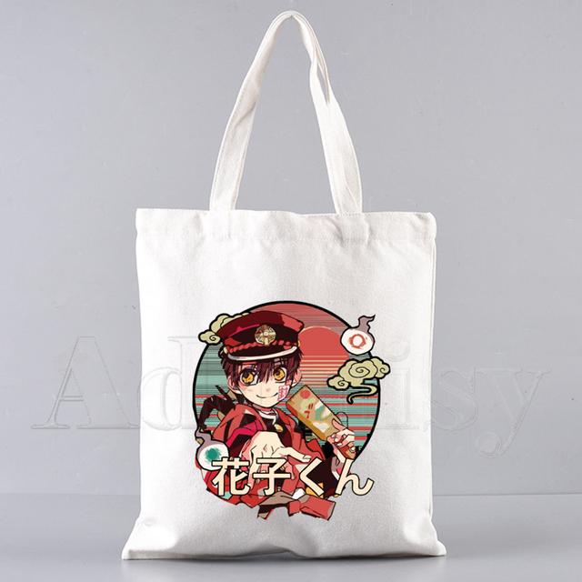 Toilet Bound Hanako Kun Shopping Bag Bolsas De Tela Grocery Shopper Shopping Jute Bag Cotton Bag Jute Sacola Reciclaje