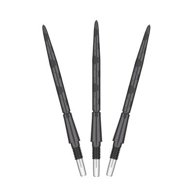 Набор наконечников для дартса Target Darts Swiss Storm ONYX, 3 шт., 26 мм, 30 мм, 35 мм, Серебристый, Золотой, Черный, Сменные стальные наконечники для дартса