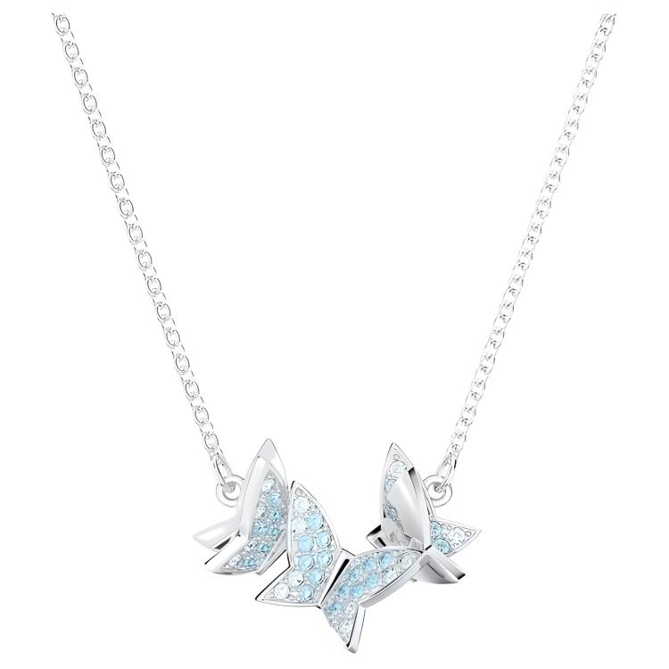 Swarovski Лилия Бабочка Узор Элегантное Сияющее Ожерелье Женское ожерелье 5662181