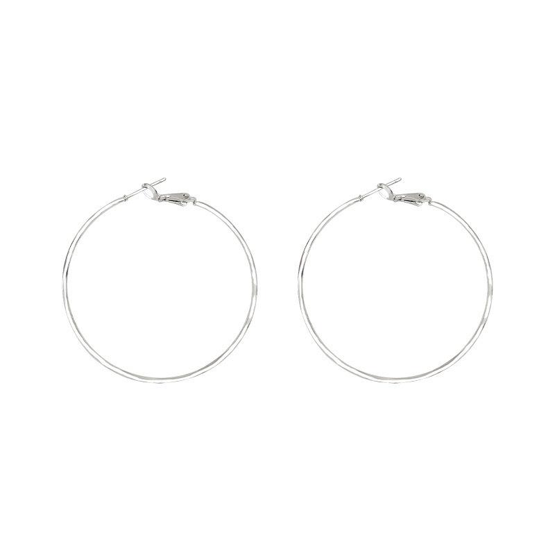 Большие гладкие круглые серьги-кольца для женщин, простые круглые серьги-кольца, свадебные украшения