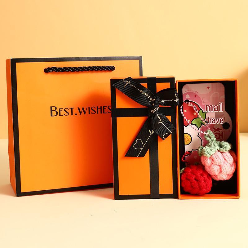 Шерстяной вязаный вручную плюшевый брелок-подвеска для сумки в виде бургера и картофеля фри