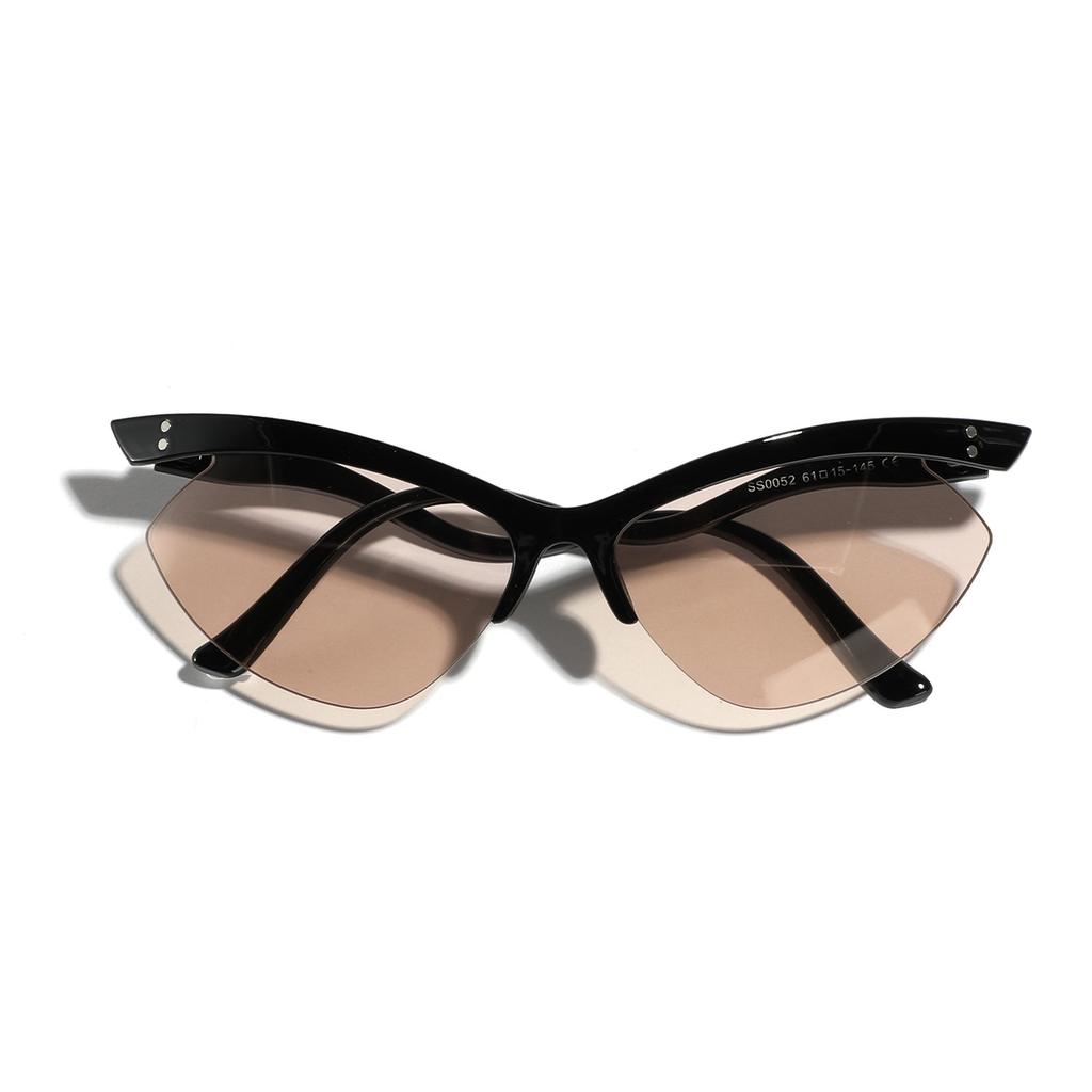 Безободковые очки, Солнцезащитные очки «кошачий глаз» формы бабочки, Мужские ретро-солнцезащитные очки, Женские