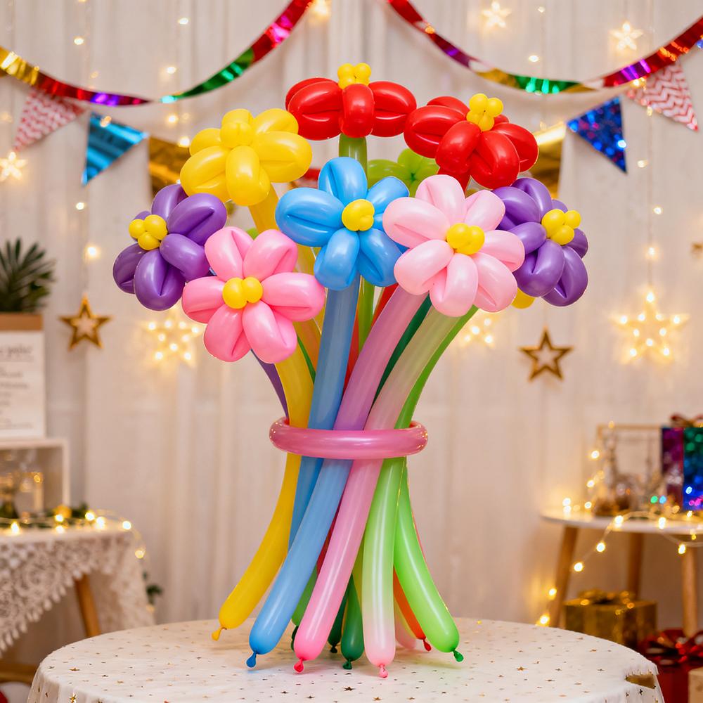 50/100pcs 1.5g High Elasticity Long Balloons Magic Balloon Colour Latex Balloons DIY Inflatable Baloon Birthday Party Decoration