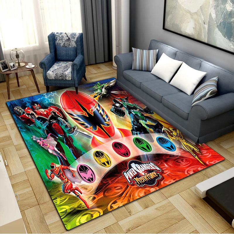 Power Rangers Carpet Rug for Living Room Bedroom Home Sofa Decoration,Kids play Non-slip Floor Mat