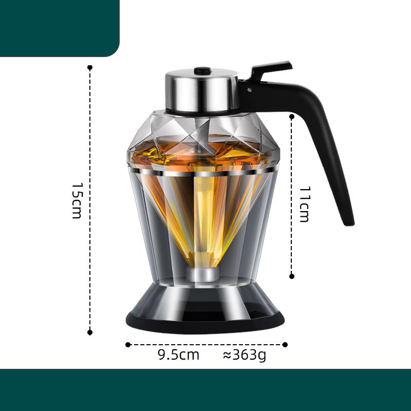 Glass Syrup Storage Bottle Honey Dispenser Diamond Shaped Container Honey Jar Kitchen Accessories Kitchen Seasoning Can