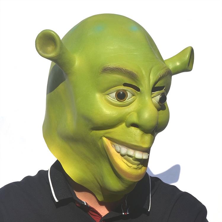 New Halloween Latex Shrek Mask for Costume Parties and Movie-Themed Funny Headgear