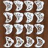 16Pcs Face Painting Tattoo Stencil Diy Hand Drawn Spray Painting Eyebrow Tattoo Template Dance Party Makeup Tools Beauty Sticker