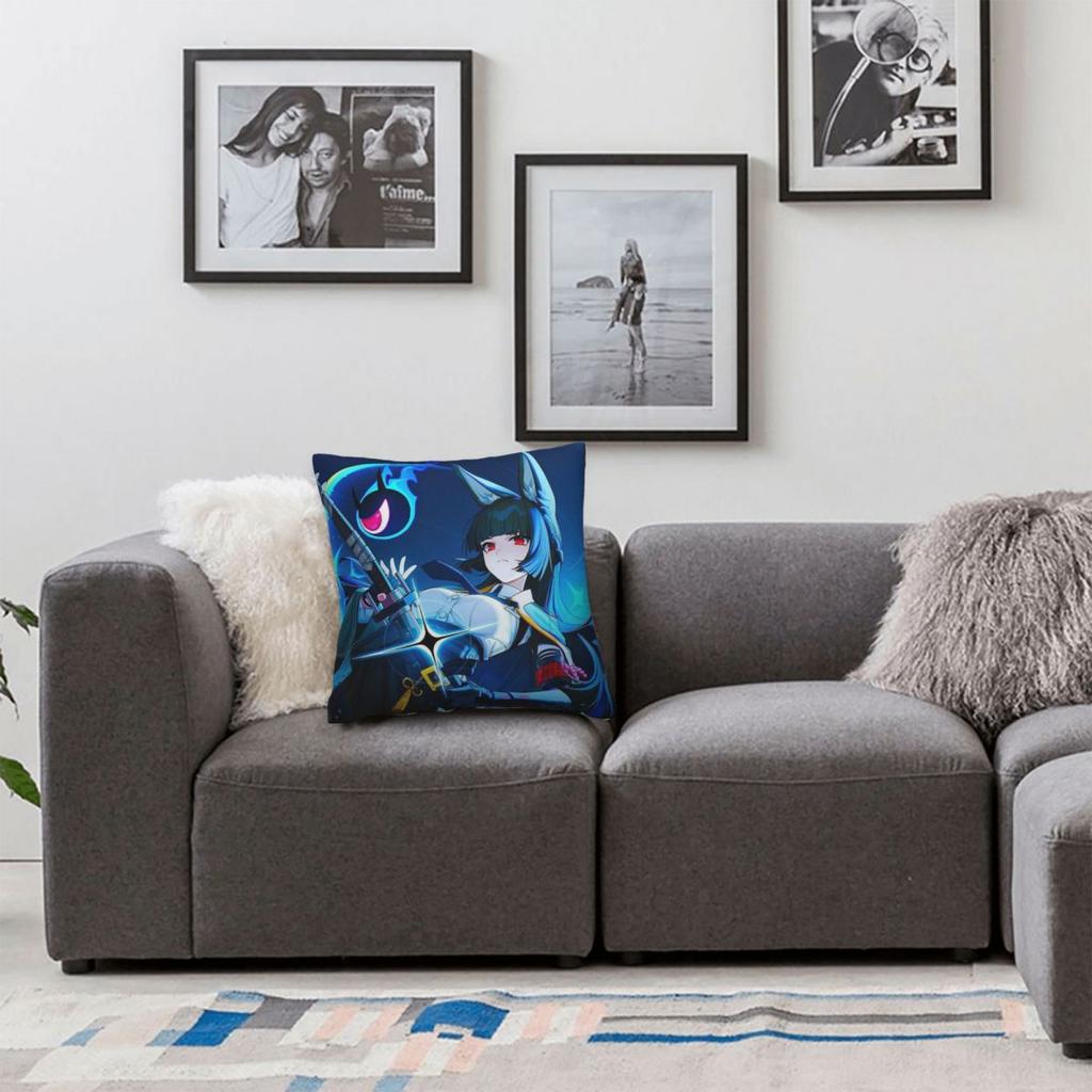Zenless Zone Zero Ellen Joe Square Pillowcase Polyester Linen Velvet Printed Decorative Throw Pillow Case Sofa Seater Cushion