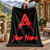 Anuel AA Custom Name Flannel Blanket Personalized Soft Warm Plush Throw Blanket Customized Gift for Family Friends