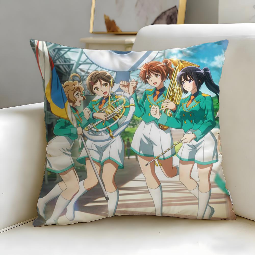 Hot Hhibike Euphoniuming Cushion Cover Soft EasyWash Pillow Case Versatile for Couch Bed Travel and Office