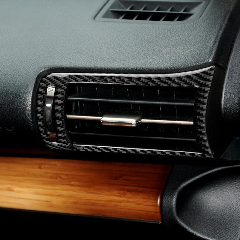 Carbon Fiber Car Accessories Dashboard Sides Air Vent Modified Interior Cover Sticker Trim For Lexus IS250 IS350 300H 2013-