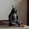 Миниатюрная фигурка японского самурая, 3D-печать, сидячая поза, статуэтка воина Бусидо, настольное украшение, декор для подноса для чая, полки для кабинета
