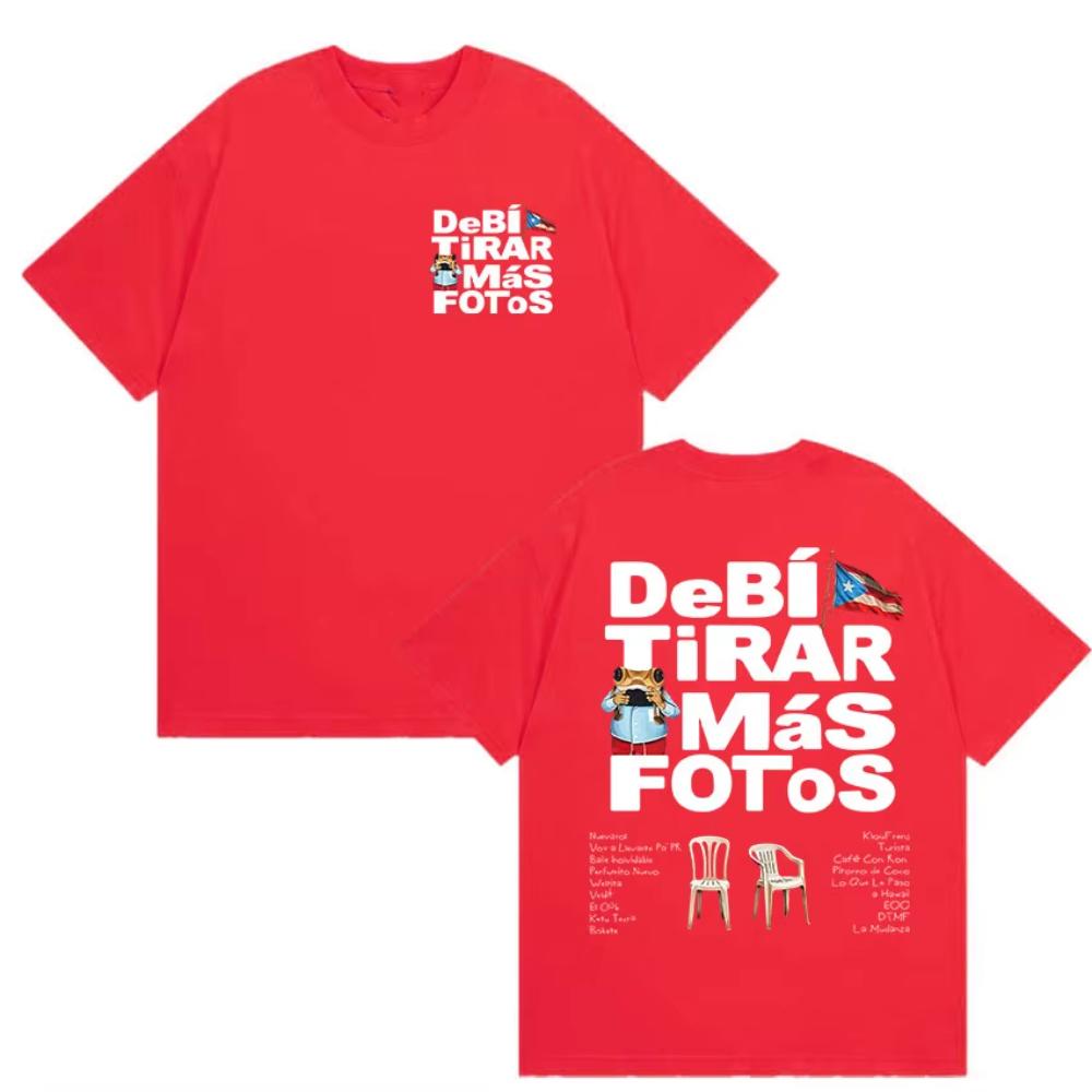 Funny Debi Tirar Mas Fotos DTMF Print T Shirt 2026 Bad Bunny Cotton Short Sleeve TShirts Men Women Fashion Male Graphic Tshirt