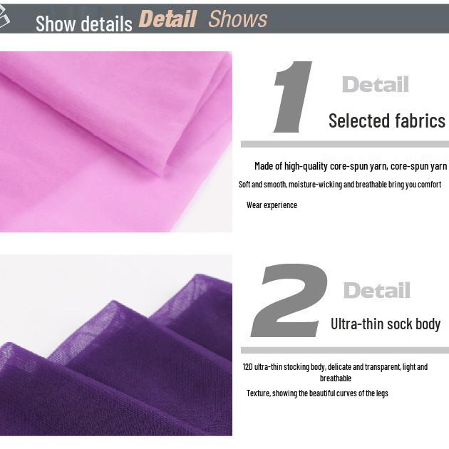 Mint Green Ultra-Thin Candy Color Stockings - White & Black Sexy Plus Size Summer Pantyhose for Women, Breathable