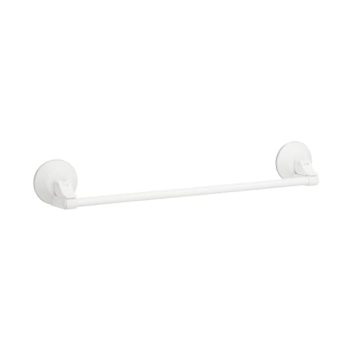 Lever-operated, strong suction cup towel rack, white, 44cm long (36cm wide), 4kg weight capacity, suitable for face towels
