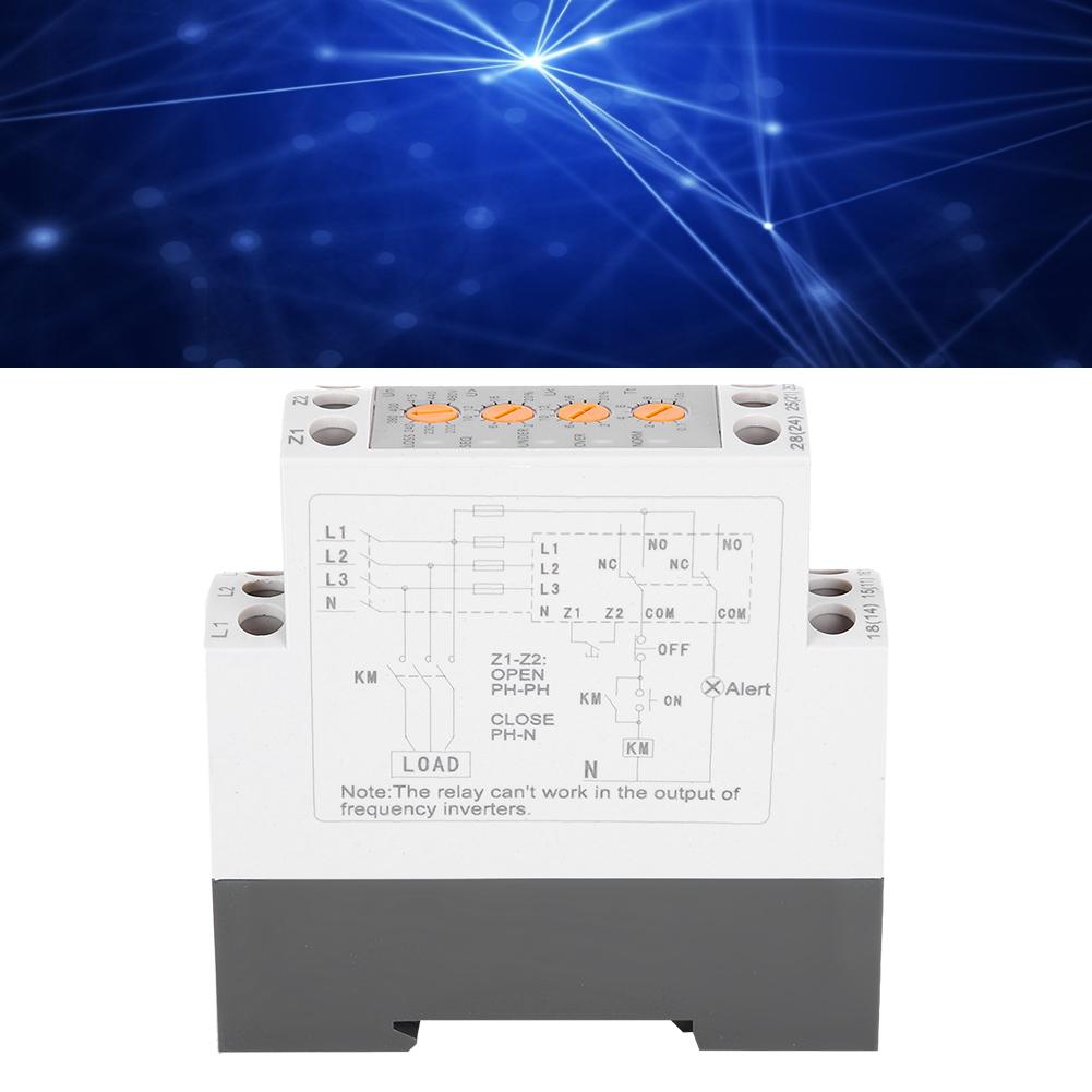 3-фазное реле напряжения, многофункциональное устройство контроля перенапряжения и пониженного напряжения со светодиодом